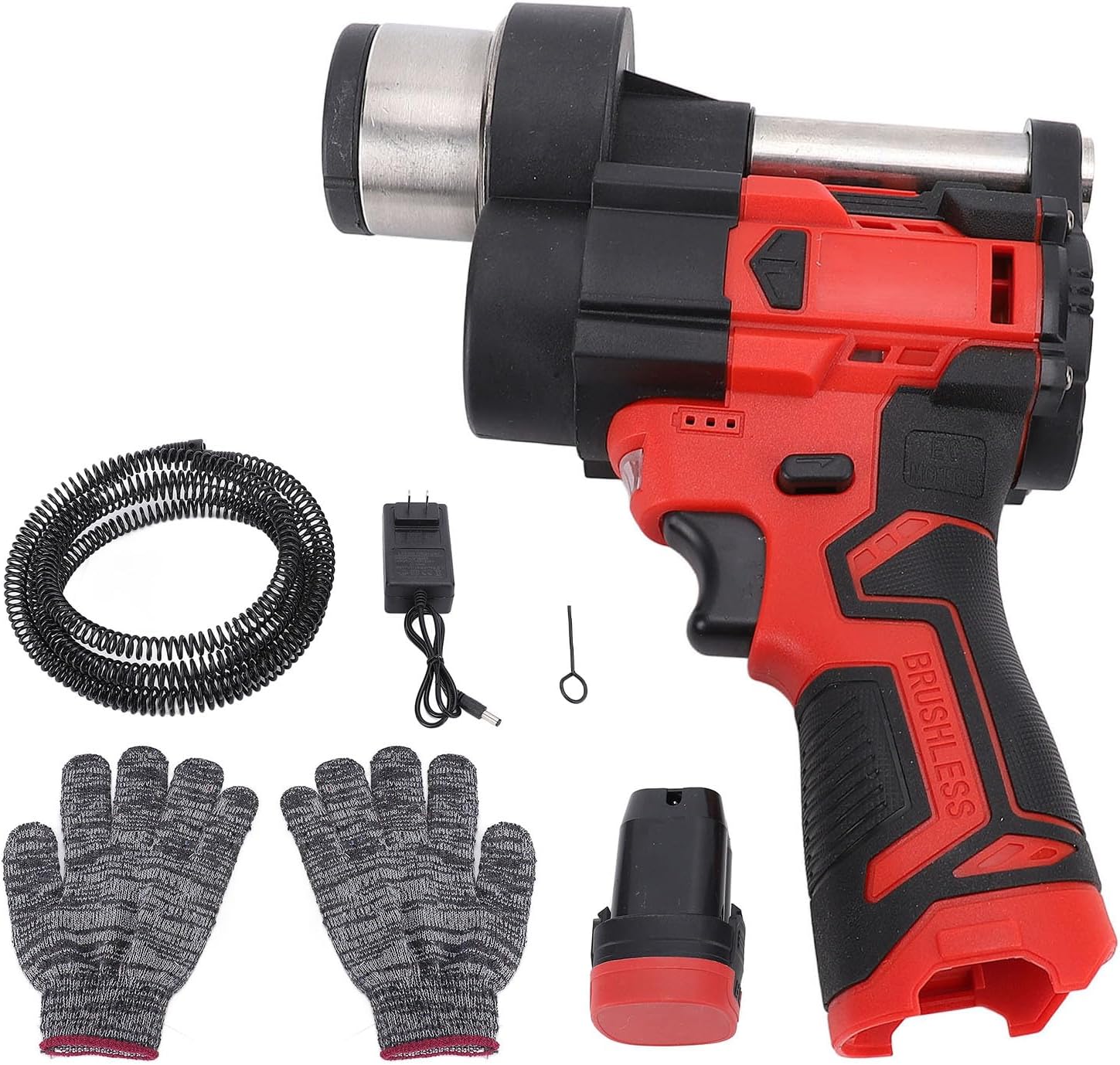 WALFRONT Electric Drain Cleaner, Handheld Brushless Electric Pipe Clog Remover with 4.5m Steel Cable Automatic Clutch for Bathroom Kitchen Sink Sewer Pipes (US Plug)