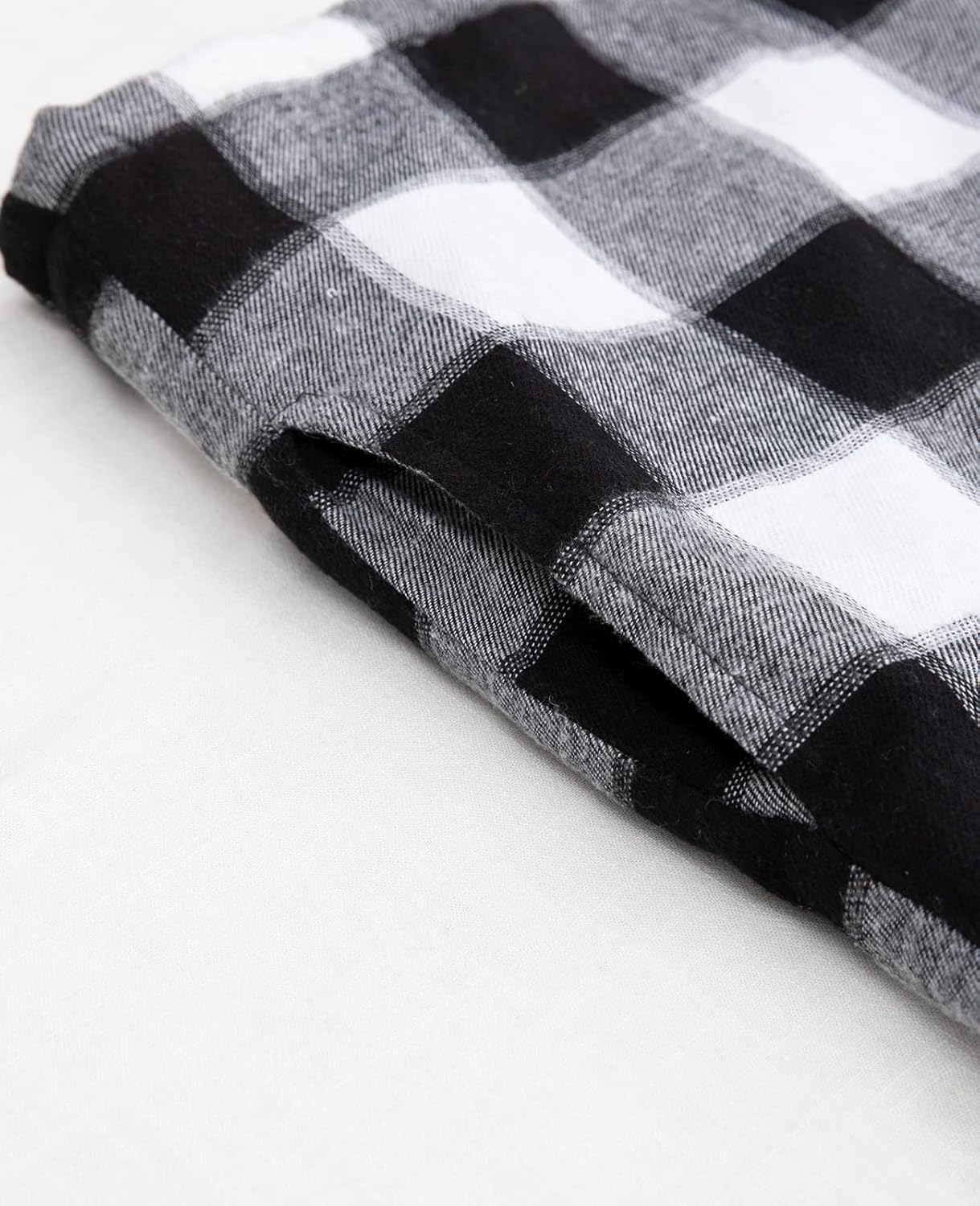 ThCreasa Mens Plaid Quilted Lined Flannel Jacket Button Down Flannel Shirt Jackets with Hood - Image 8