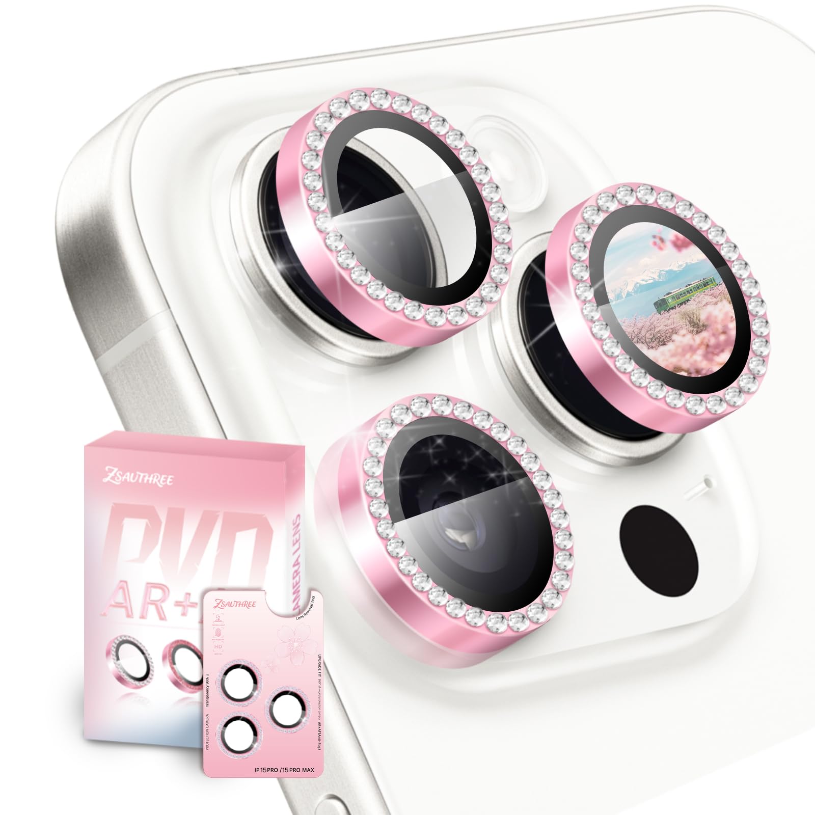 Protecteur objectif iPhone 15 Pro anti-rayures kit pose facile - 8