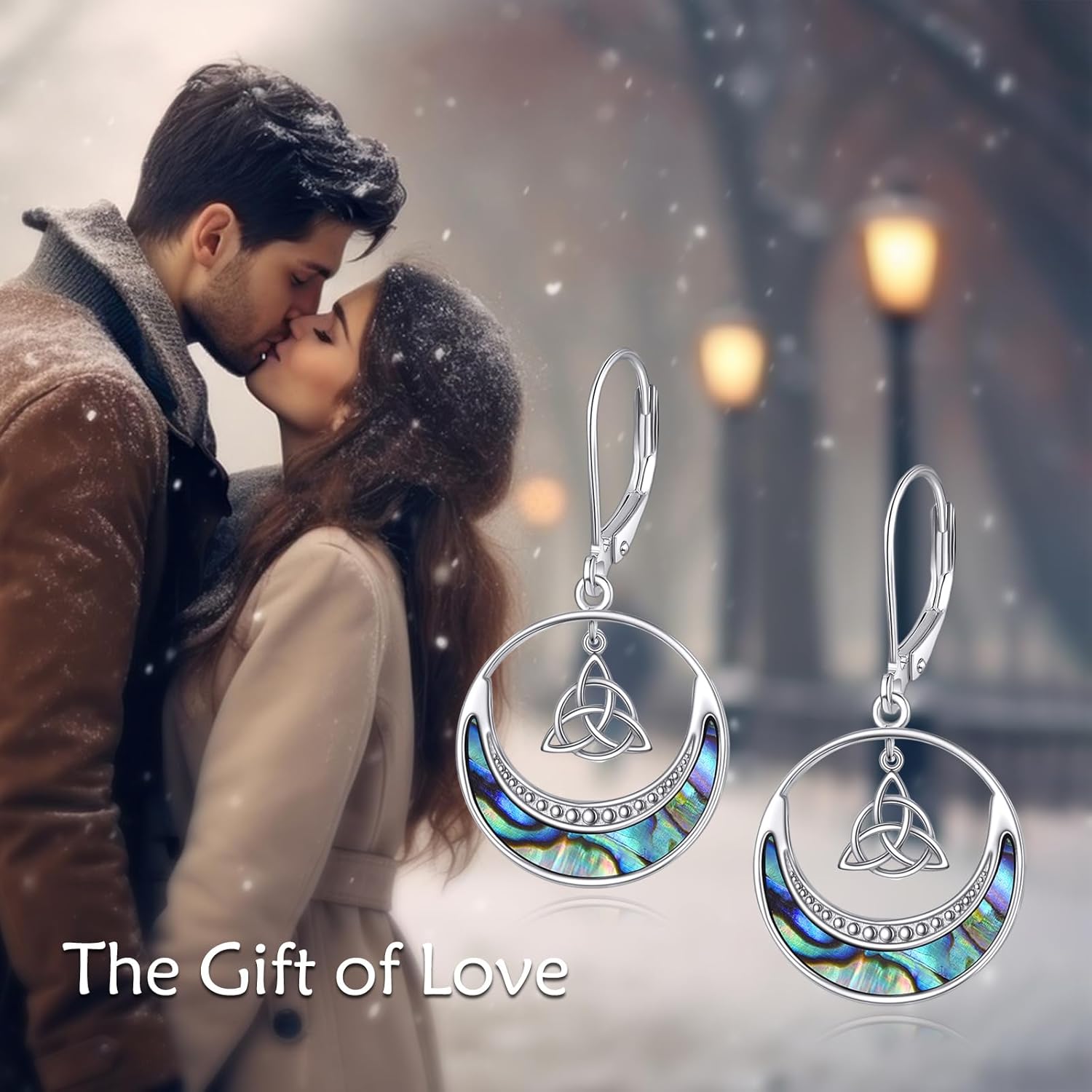 Music Note/Peace Sign/Celtic Knot/Lotus Earrings Sterling Silver Dangle Earrings Jewelry Christmas Gift for Women Girls - Image 6