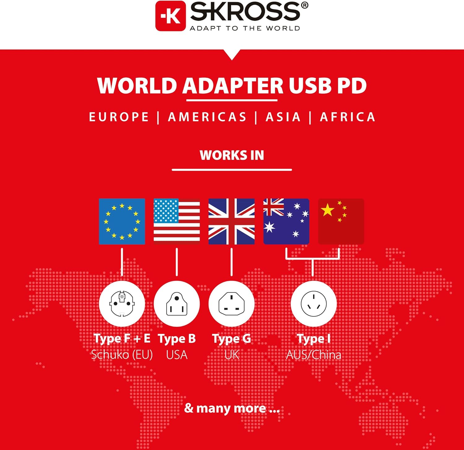 SKROSS World Travel Adapter Pro Light USB C30PD World White