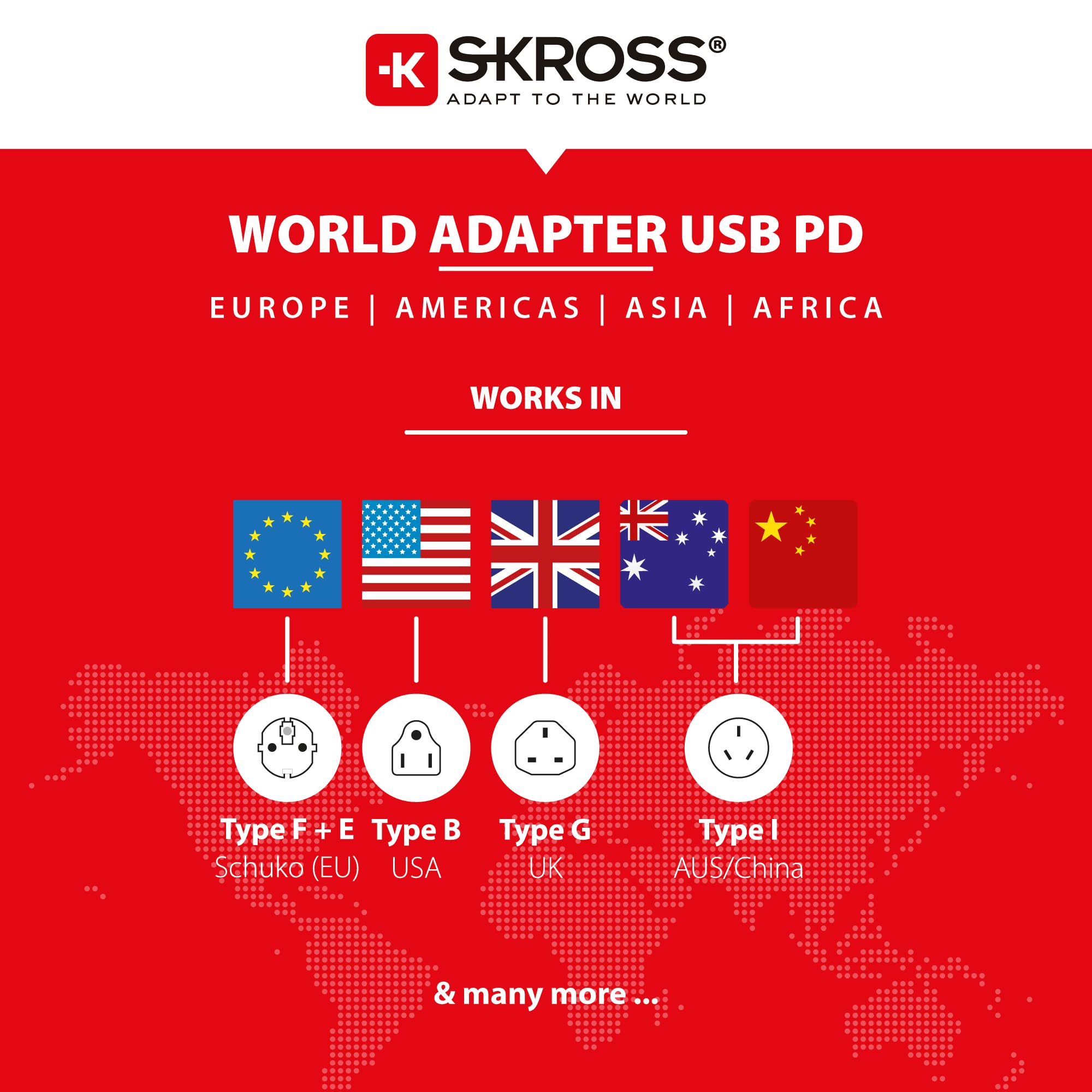 Skross AC30PD - Caricabatterie da viaggio PRO Light USB