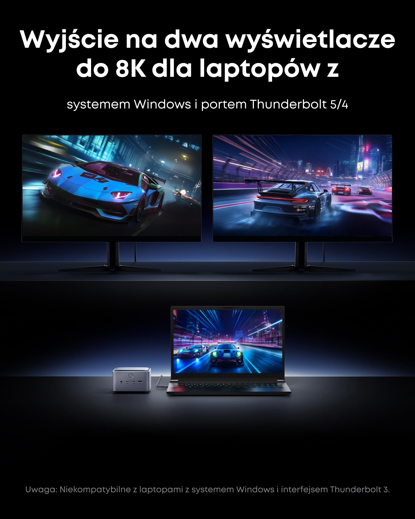Stacja dokująca Anker Prime TB5, 14-portowa stacja dokująca Thunderbolt 5 z maksymalnym ładowaniem 140 W, maksymalnym transferem 120 Gb/s, oświetleniem LED, systemem chłodzenia, wyświetlaczem do 8K dl