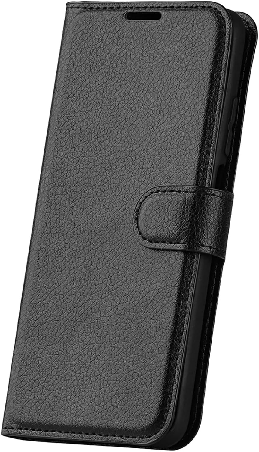 Flip Case for Samsung A07 4G Wallet PU Leather Magnetic Protective Cellphone Case for Samsung Galaxy A07 A075 Folio Book Cover with Stand & Card Slots (Black)