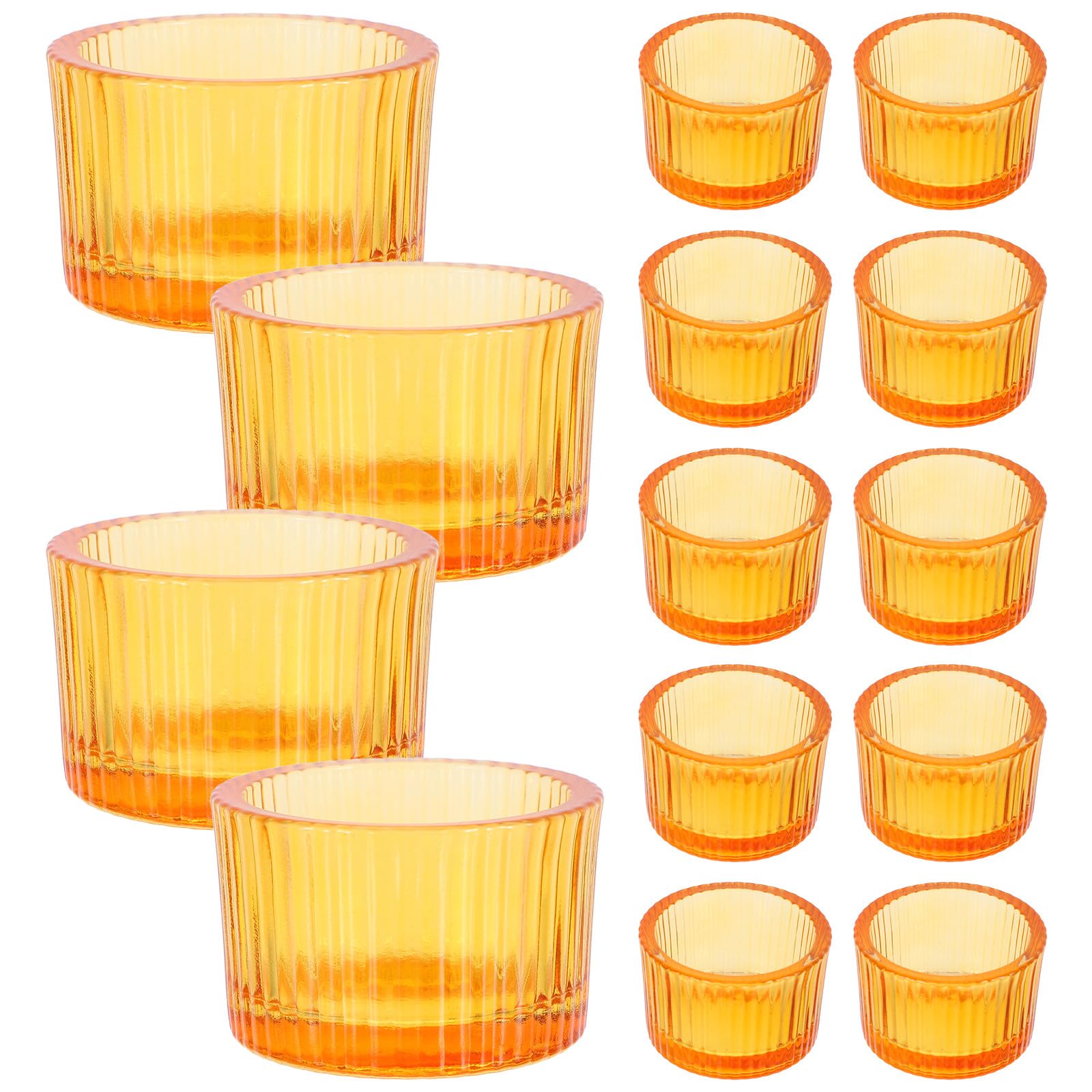 Zerodeko 12 portavelas Transparentes para Velas de té, portavelas de