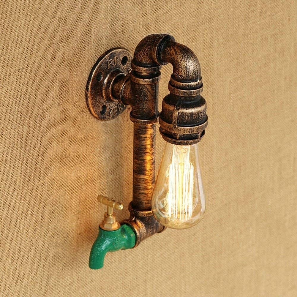 Lámpara de pared de tubería de agua vintage para renovar rincones oscuros con estilo