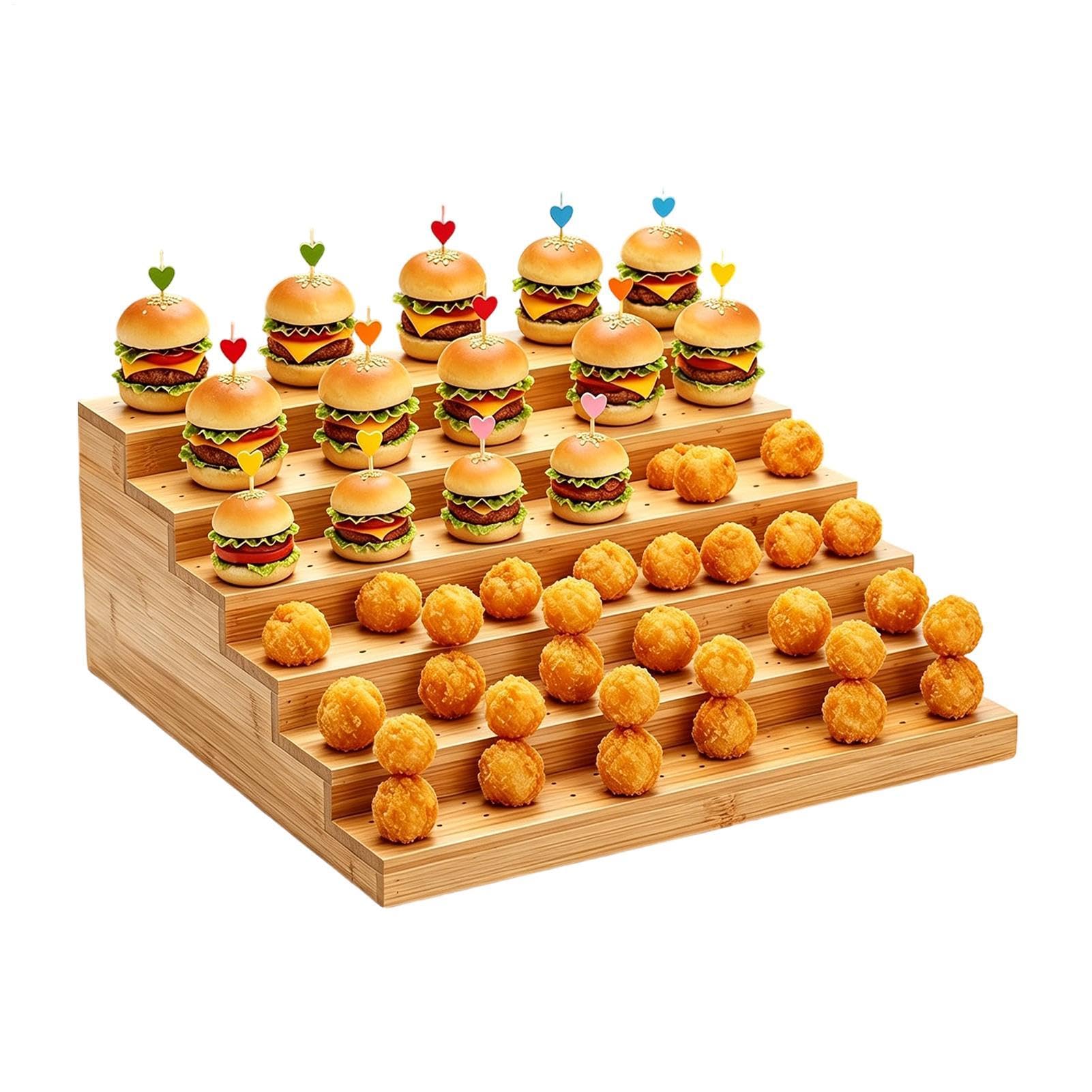 Tabla Brochetas Cocina Soporte Expositor Frutas 6 Niveles | Tabla de Exhibición de Brochetas para aperitivos, verduras, queso, carne, de cóctel, catering, barbacoa, bufé y bodas
