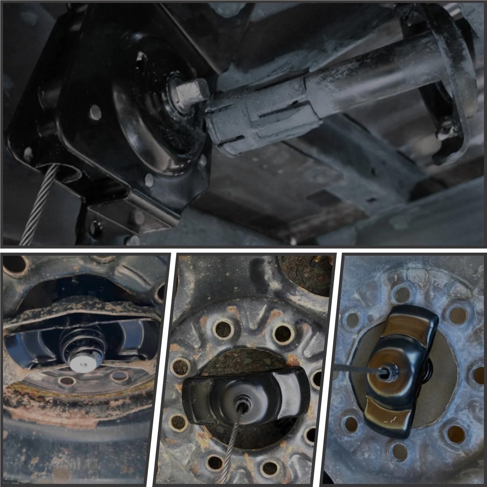 Wyciągarki Żelazna wyciągarka do koła zapasowego pasująca do Range Rover Sport LR039485 LR010453 Wyciągarka do koła zapasowego Wyciągarka koła do opon