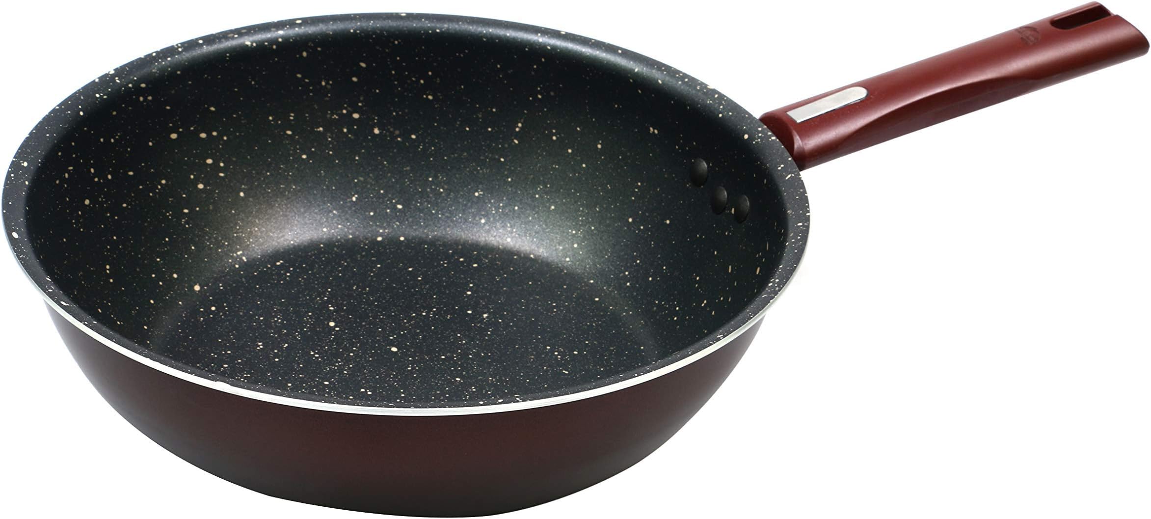 NIRLEP by Bajaj Electricals, Select J Class 4.4 L Aluminium Non Stick Induction Wok (Maroon, IJDFW28)