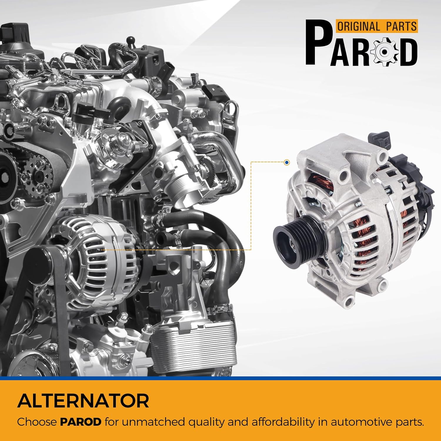 PAROD Alternator 12V 150A Fit for 2006-2009 Mercedes-Benz C230/CLK350,2010-2011 C250/E350, 2006-2007 C280, 2008-2009 C300, 2006-2011 C350, 06-08 SLK280, 09-11 SLK300, 05-08 SLK350 Replace# 124525054