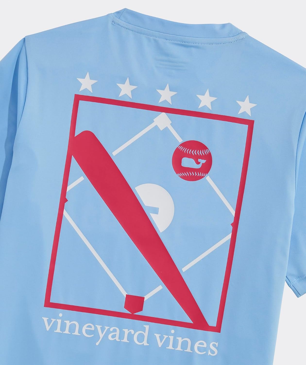 Vineyard Vines Boys' Boys' Baseball Bat and Stars Short-Sleeve Harbor Performance Tee