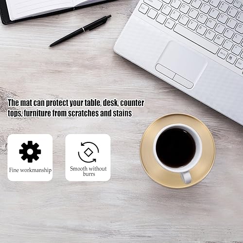 Miniatura 7 de Angoily Posavasos para mesa, posavasos rústicos, decoración de mesa rústica, posavasos para taza de café, posavasos para bebidas, posavasos de cobre