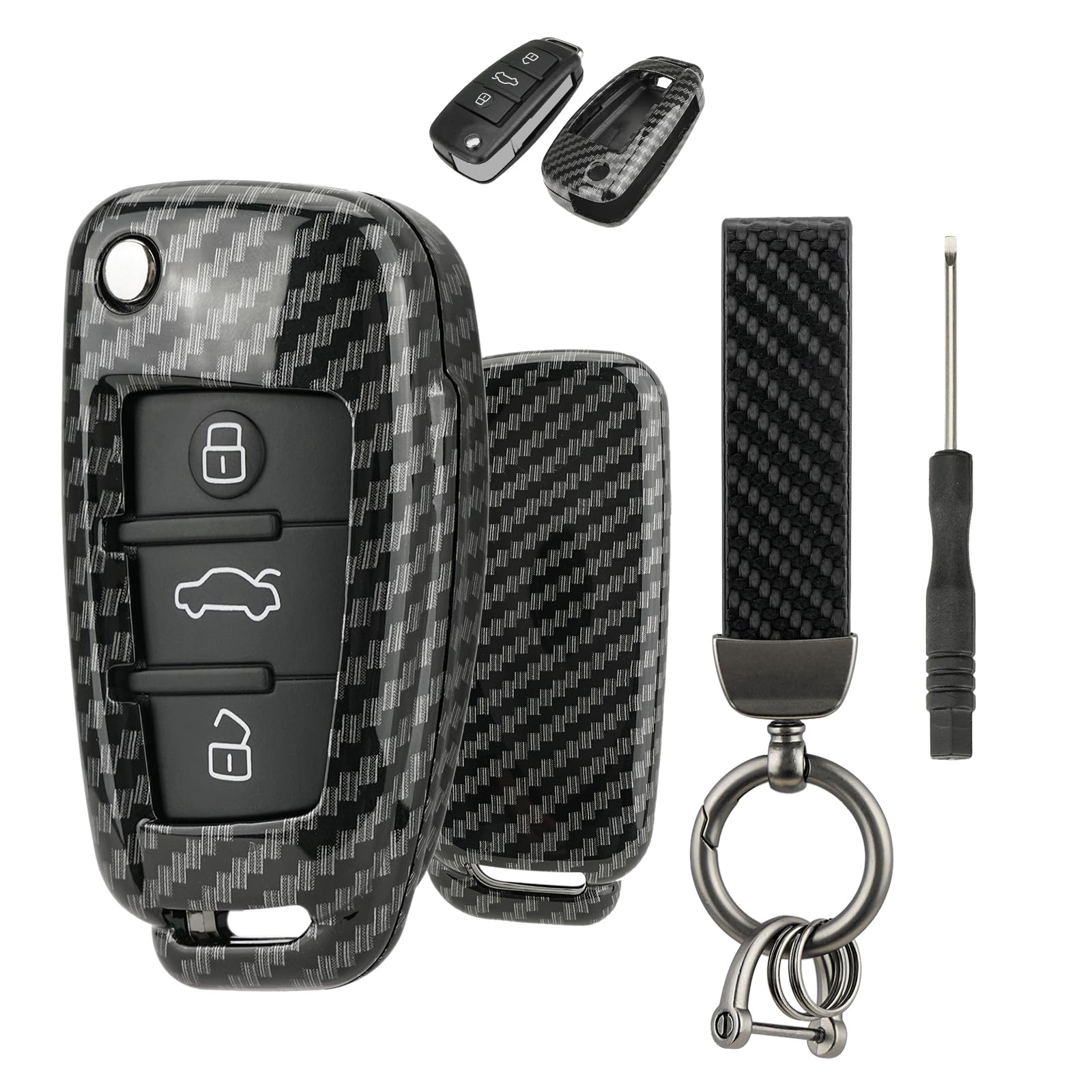 Luminous Silicone Zinc Alloy Smart Car Key Fob Case Cover Holder Shell Tpu Protection For Audi A3 A4 B9 A6 C8 A7 S7 4k A8 D5 S8 Q7 Q8 Sq8 E Tron 2018 2019 2020 2021 2022 2023 2024 I.213749228