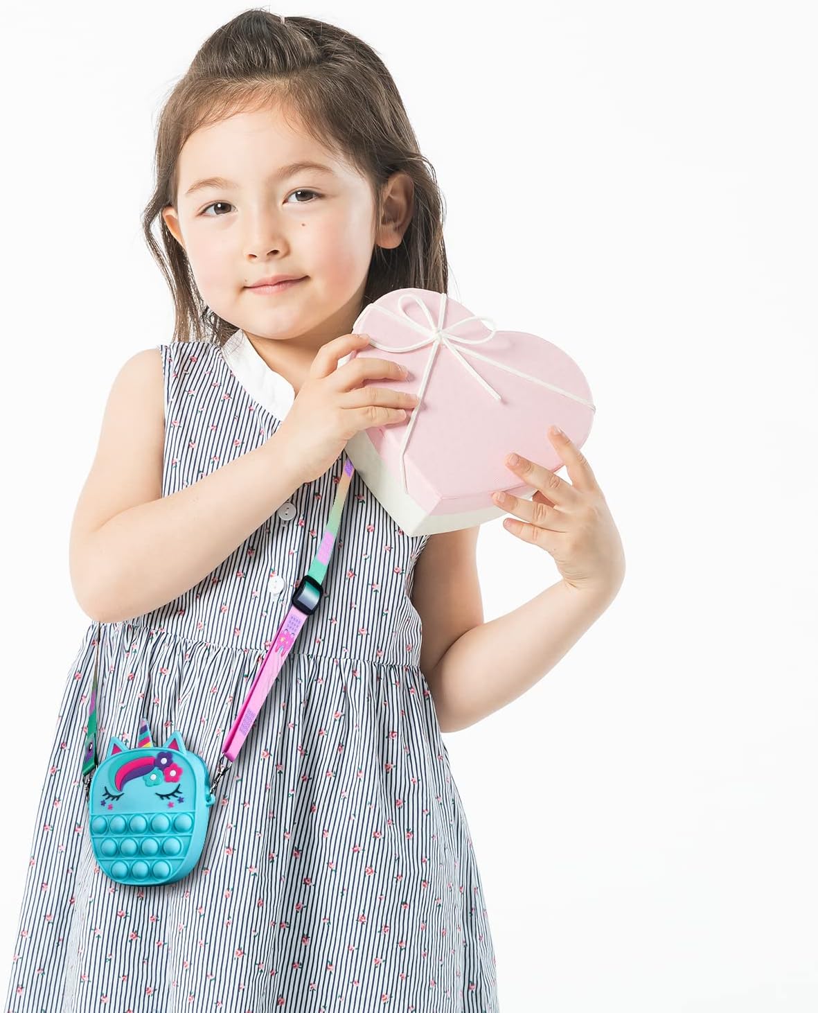 Pop Fidget Bag, Pop Purse for Girl and Women Pop Bag with Unicorn Toy, Anti Stress Silicone Poppet Fidget Shoulder Bag, Best Gifts