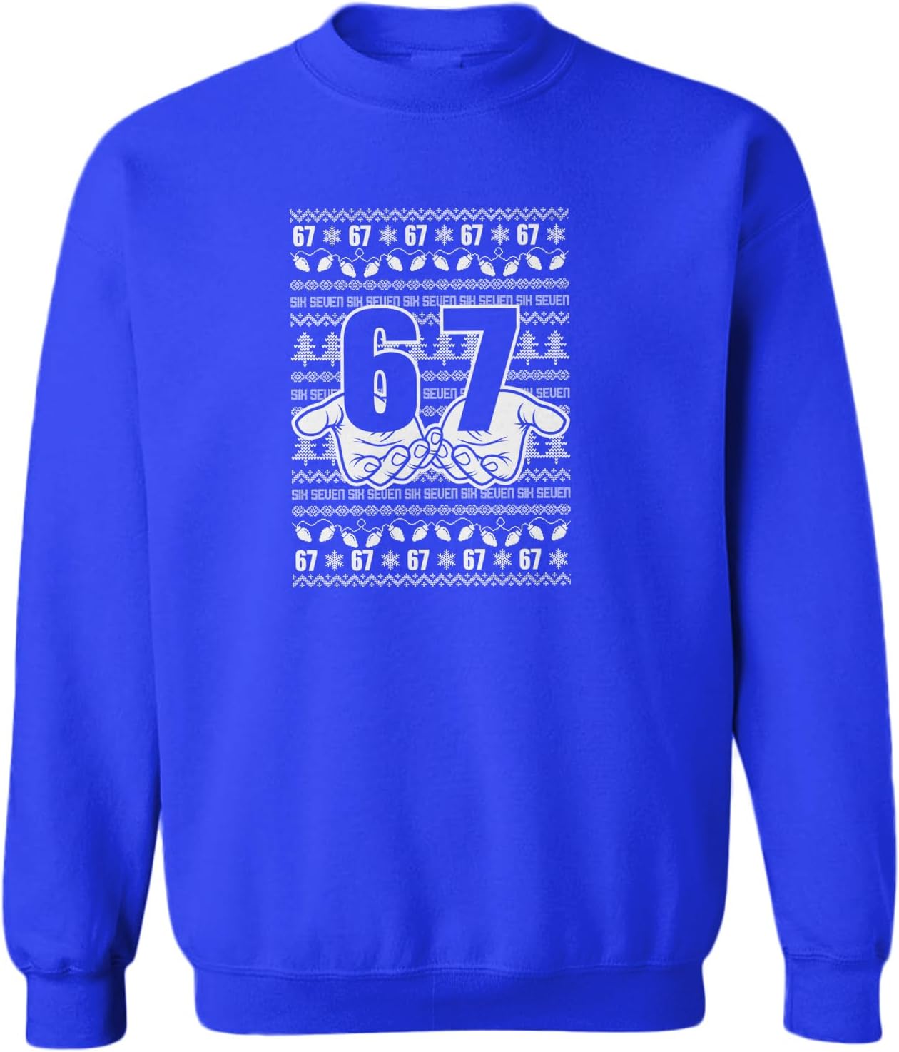 Haase Unlimited 67 Hands Meme Funny Gen Alpha Christmas Toddler Fleece Crewneck Sweater