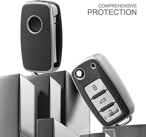 Miniatura 2 de ELOHEI para VW Funda para Llavero, Protección Completa de 361 Grados de TPU Suave Premium para VW Volkswagen Jetta, Beetle, Tiguan, Passat, Golf
