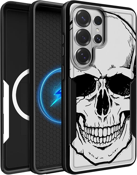 for Samsung Galaxy S26 Ultra Case Heavy Duty Protection, Skull