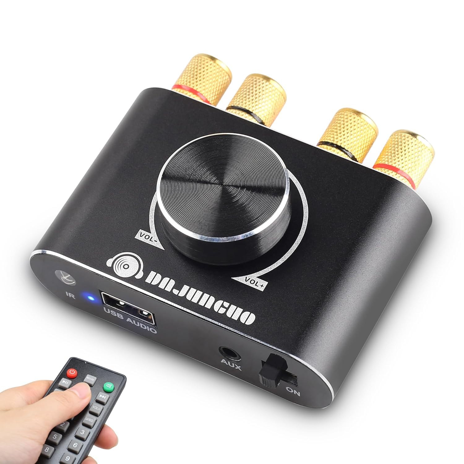 X50H Bluetooth 50W+50W Power Output with Remote Control, 2.0 Stereo Bluetooth Amplifier, Using TPA3116D2 HiFi Amplifier Chip, (Includes a 24V 4A DC Power Adapter)-image-8