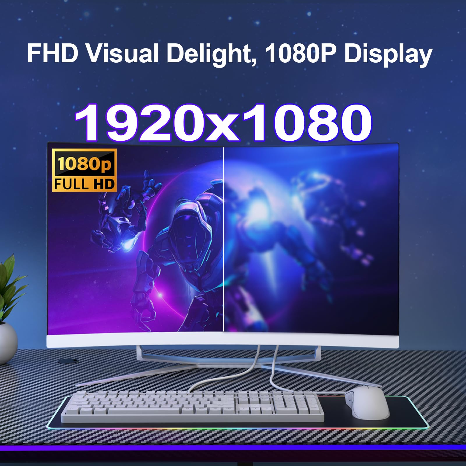 Amazon.com: MECHAZER 27 inch All-in-One Desktop Computer, Curved