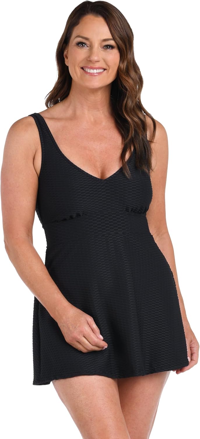 Maxine of Hollywood Women's Spa Swim Dress One Piece Swimsuit