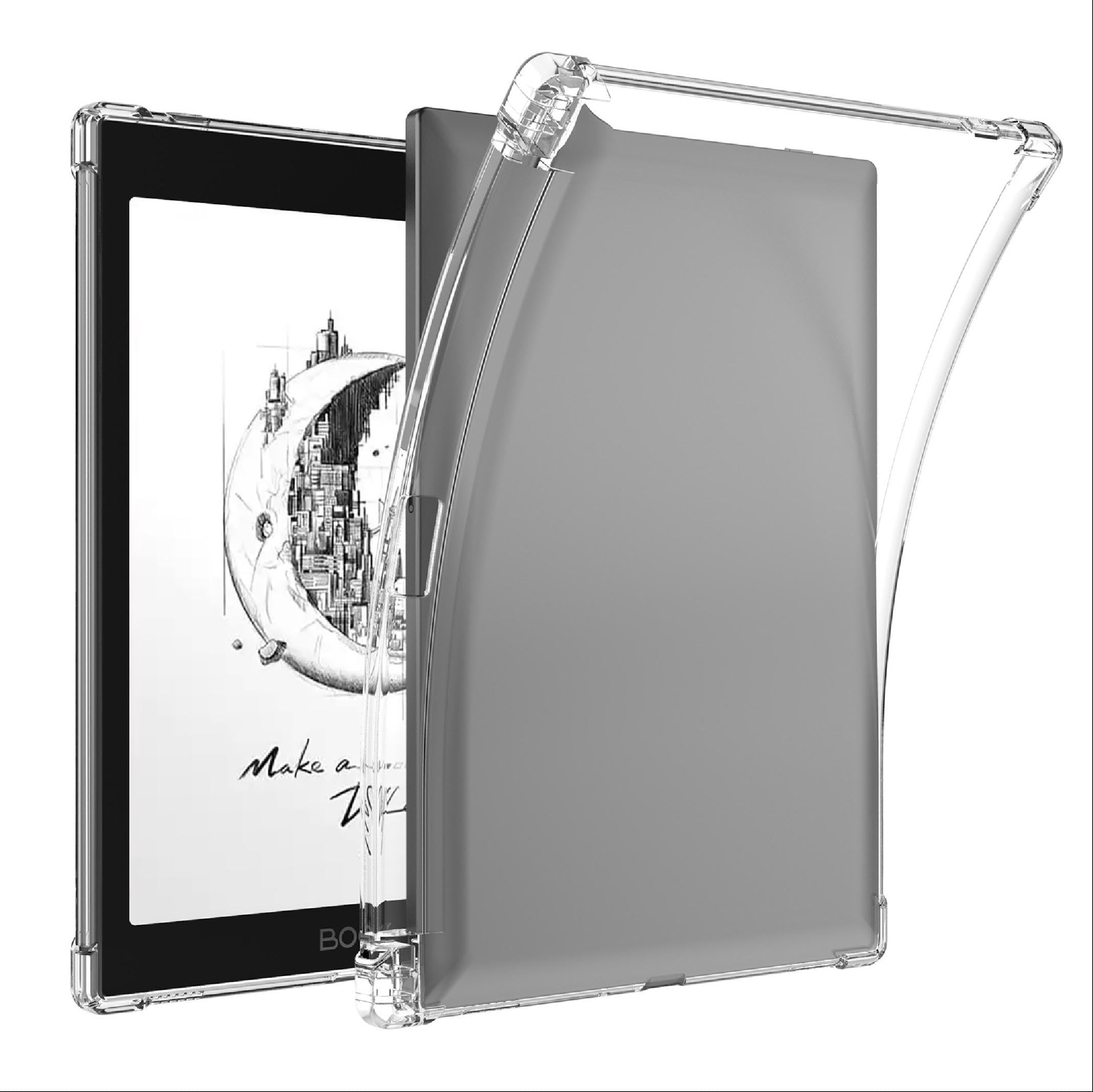 for Boox Tab Mini C 7.8 Clear Case - Soft TPU Back Shell, Slim Cover with Airbag Protection, Lightweight, Compatible with Boox Tab Mini C 7.8 - Transparent