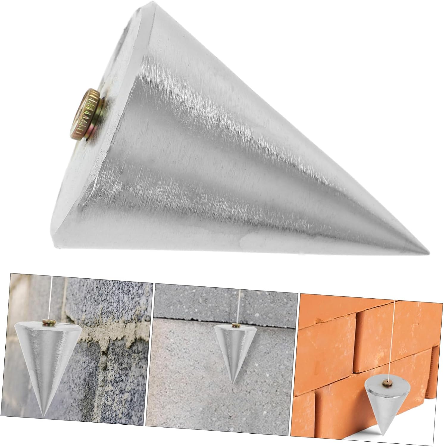 Steel Plumb Bob Hanging Wire Hammer Construction Measuring Tool Vertical Alignment Device for Woodworking and Renovation Projects