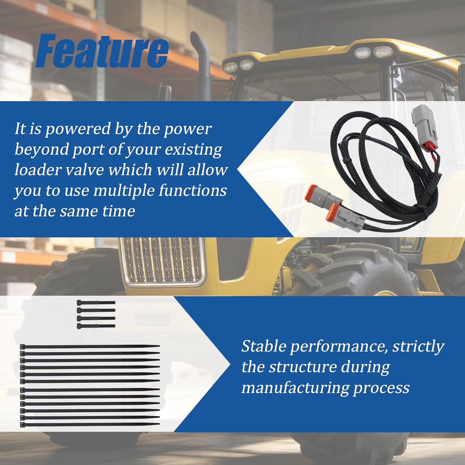 Silscvtt Third Function Valve Kit replacement for Kubota MX4700, MX4800, MX5000, MX5100, MX5200, MX5800 Series Tractors