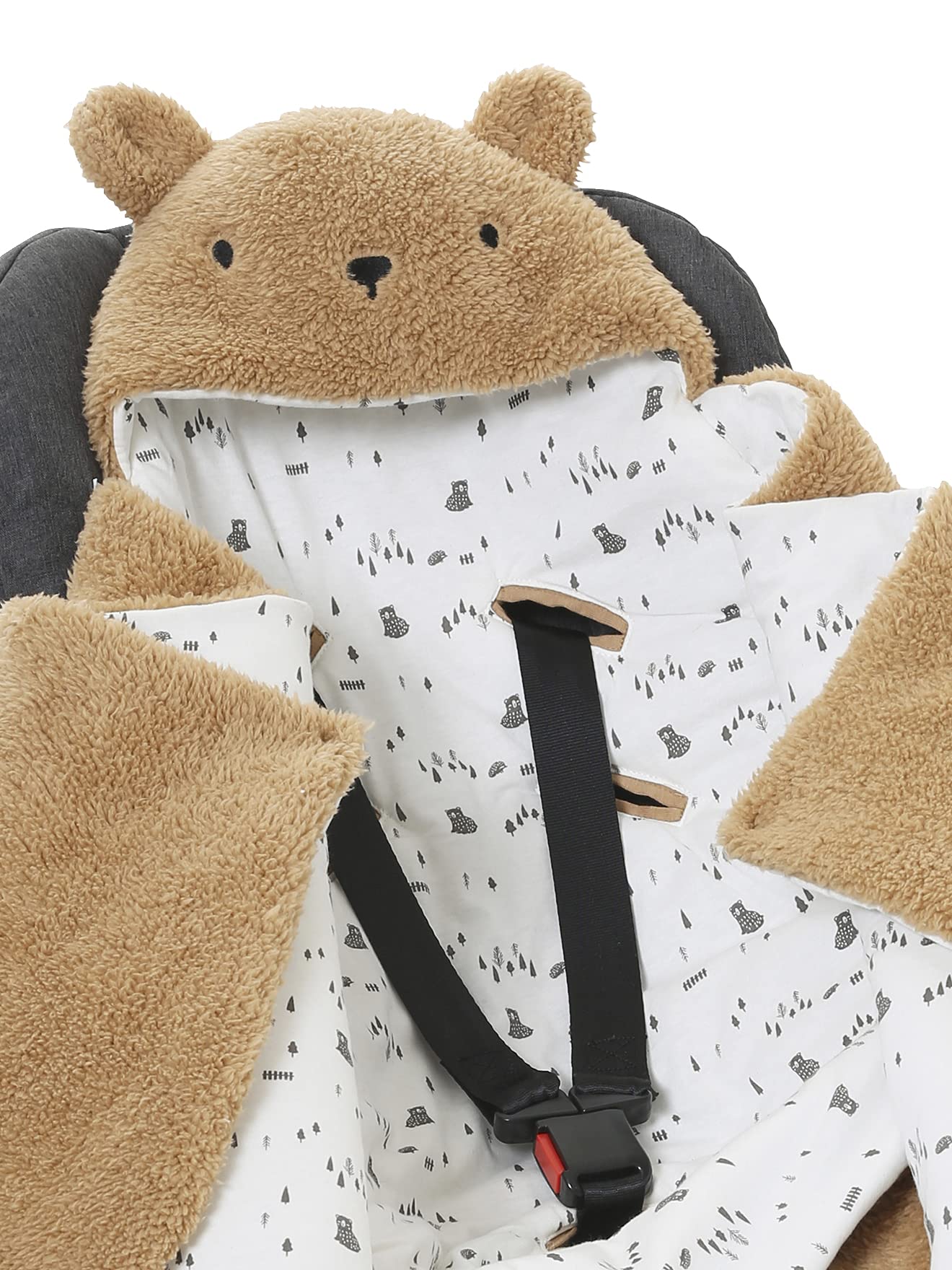 VERTBAUDET Nid d'ange transformable en peluche Ourson beige TU