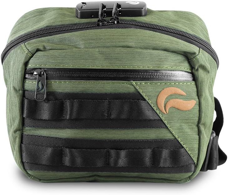 Kross Smell Proof Fanny Pack Hipster Bag w/Combo Lock, Green, 7.5 x 7 x 3.5 inches, Cross Body - Image 3