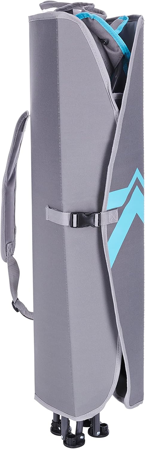 Kelsyus 6061690 Original Foldable Canopy Chair for Camping, Tailgates, and Outdoor Events, 37" x 24" x 58", Grey/Light Blue : Sports & Outdoors