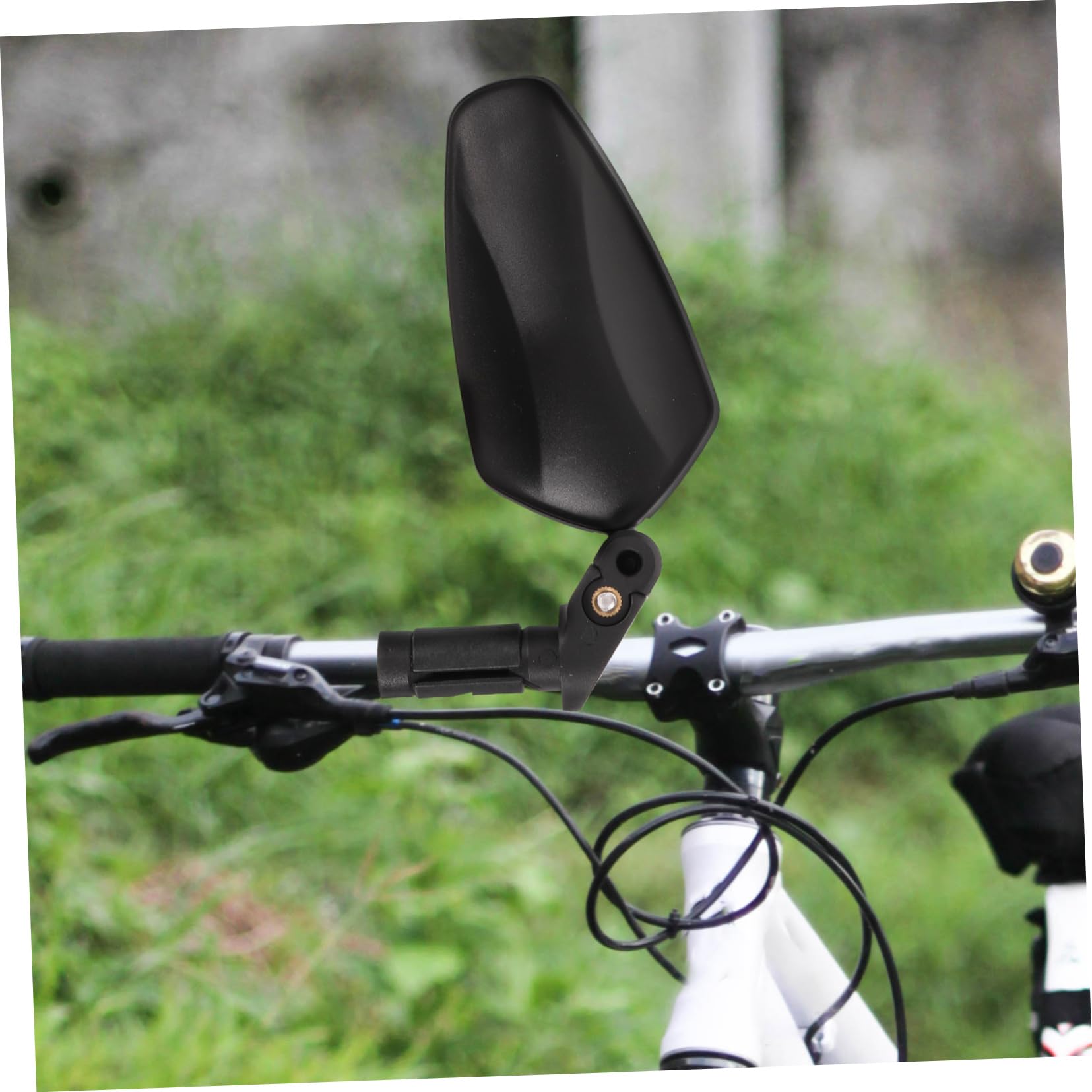 Sosoport Rückspiegel Fahrradspiegel montieren Schild Fahrrad Seitenspiegel Radfahren Rennrad Spiegel Rennradspiegelsicherheitsinstrument Rückansicht für Fahrrad Nylonharz Schwarz