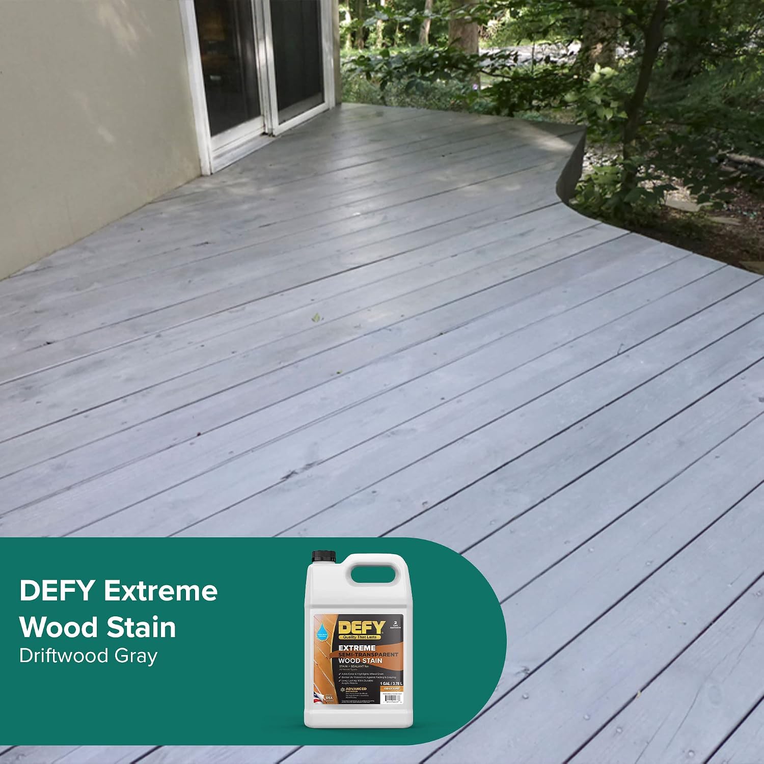 DEFY Extreme Semi-Transparent Wood Stain (Gray)