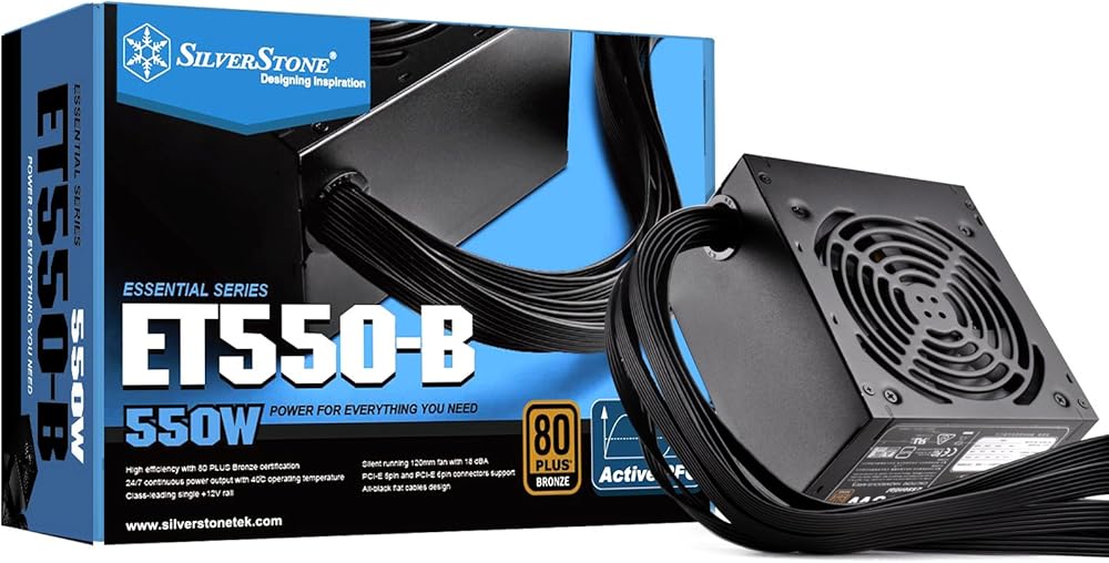 SilverStone Technology, 80 Plus Bronze Certified 550W ATX Power Supply - View 1