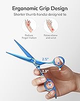 Vista 19 de ULG Tijeras de corte de pelo, tijeras de barbería profesional, tijeras de peluquería, tijeras, navajas para el adelgazamiento del cabello, tijeras