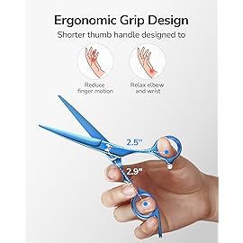 ULG Hair Cutting Scissors, Professional Hair Scissors 6.5 inch Right-Hand Razor Edge Barber Shears Salon Hair Cutting Shears Made of Japanese Stainless Steel, Hand Sharpened Navy