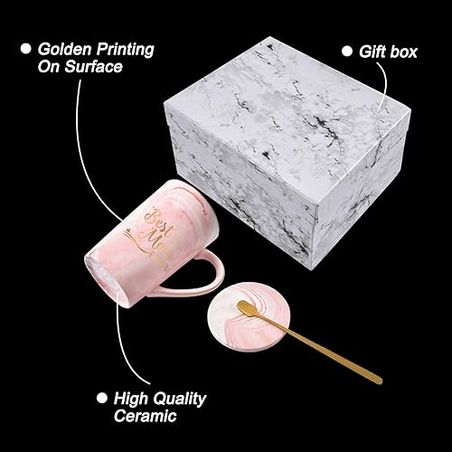 Miniatura 5 de YHRJWN Taza de café de mármol con texto en inglés "Best Dad and Mom" Mom and Dad Ever, regalo para mamá, papá de hija, hijo, regalo para pareja,