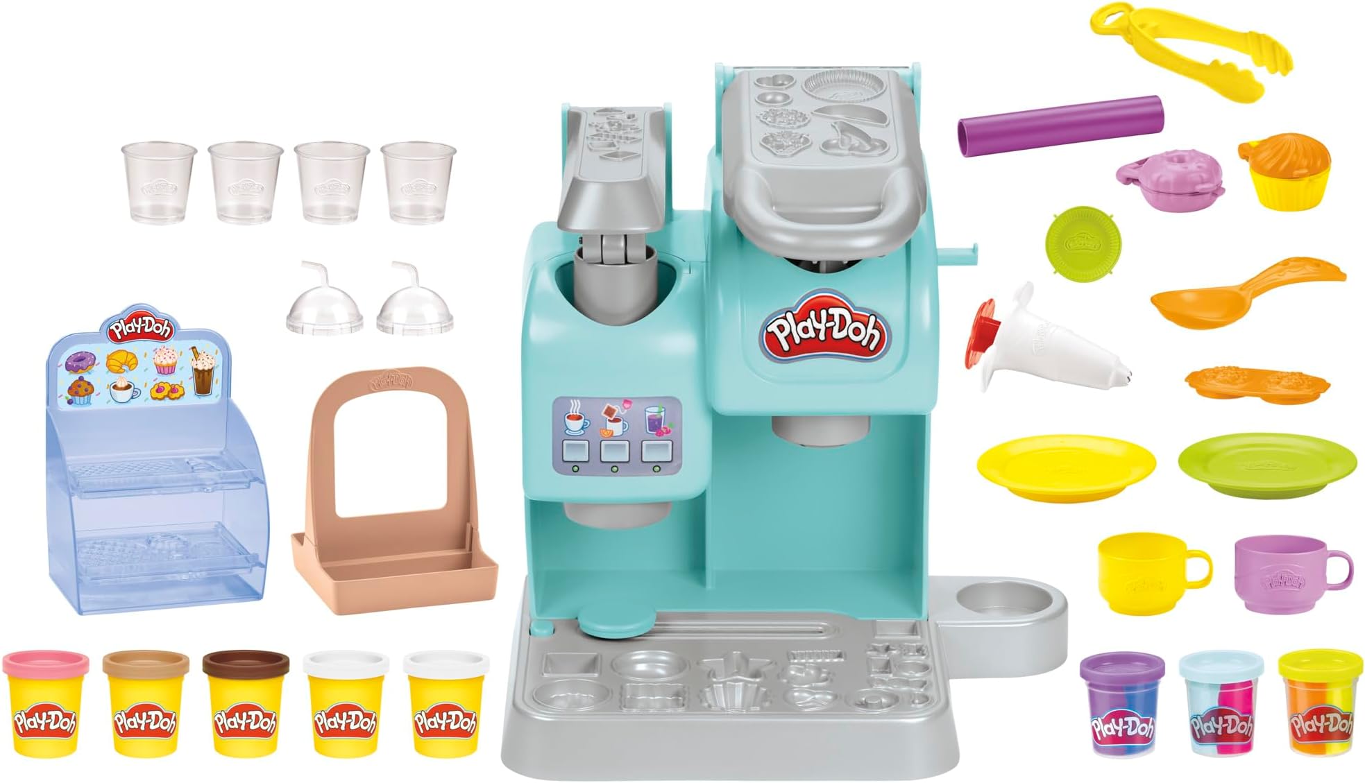 Kitchen Creations Super Colourful Cafe Play Food Coffee Toy With 20 Accessories And 8 Pots