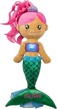 DIBSIES Personalized Mermaid Dolls - 16 Inch Tan Skin Tone