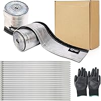 Vista 14 de Funda de protección térmica, manguito aluminizado, manguera aluminizada Express y barrera de protección de alambre de manguera plateada con cierre