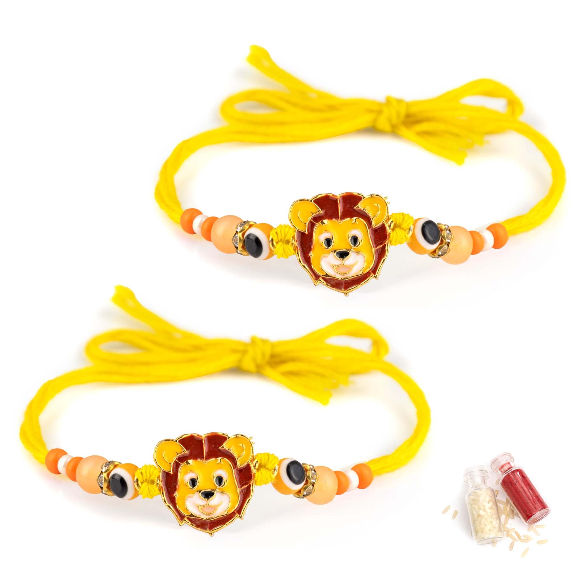 To The Nines Kids Rakhi For Brother With Tilak Material and Greeting Card - Pack of 2 Rakhi for Kids-image-25