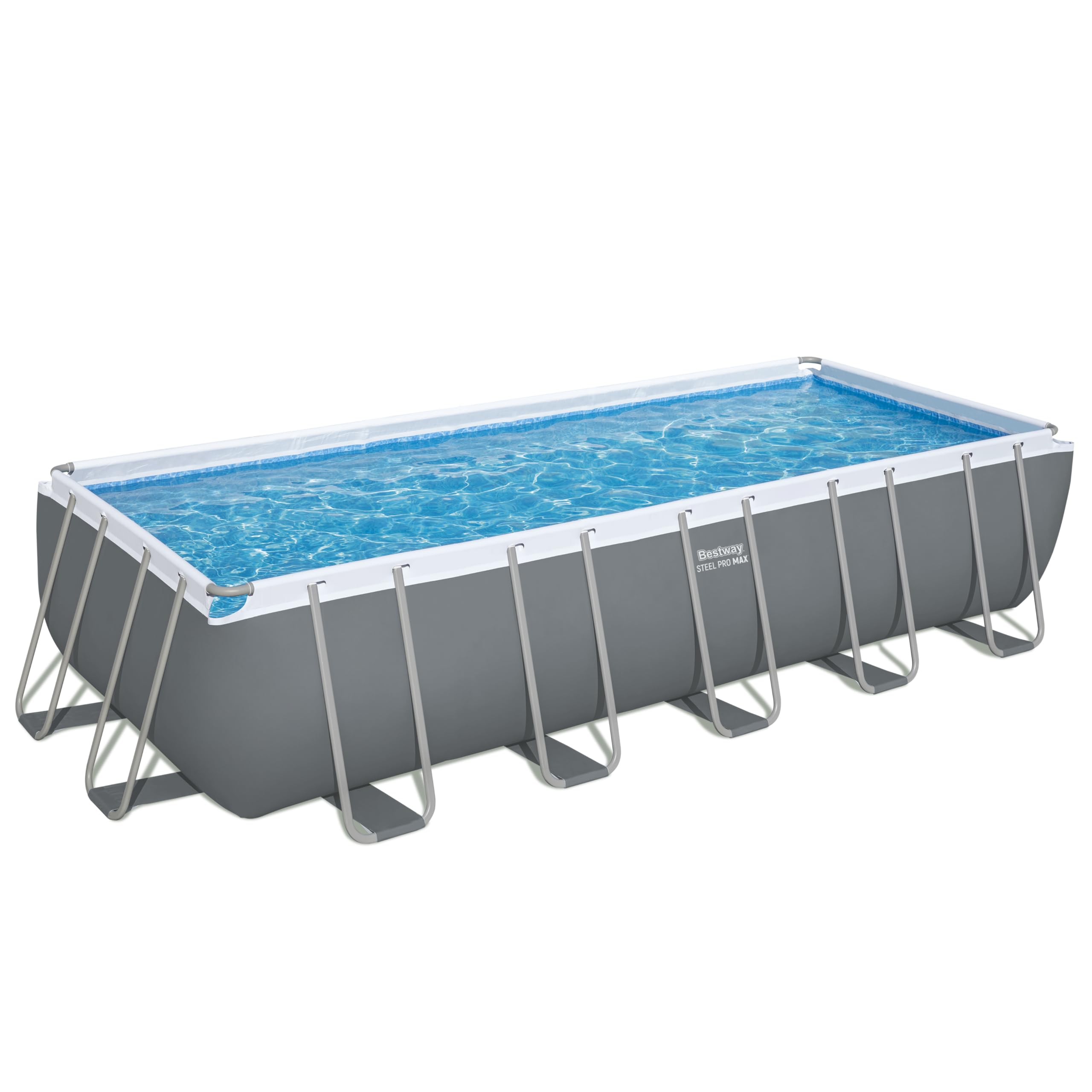 Bestway Power Steel Kit Piscine Hors Sol - 640 cm x 274 cm x 132 cm - Gris foncé