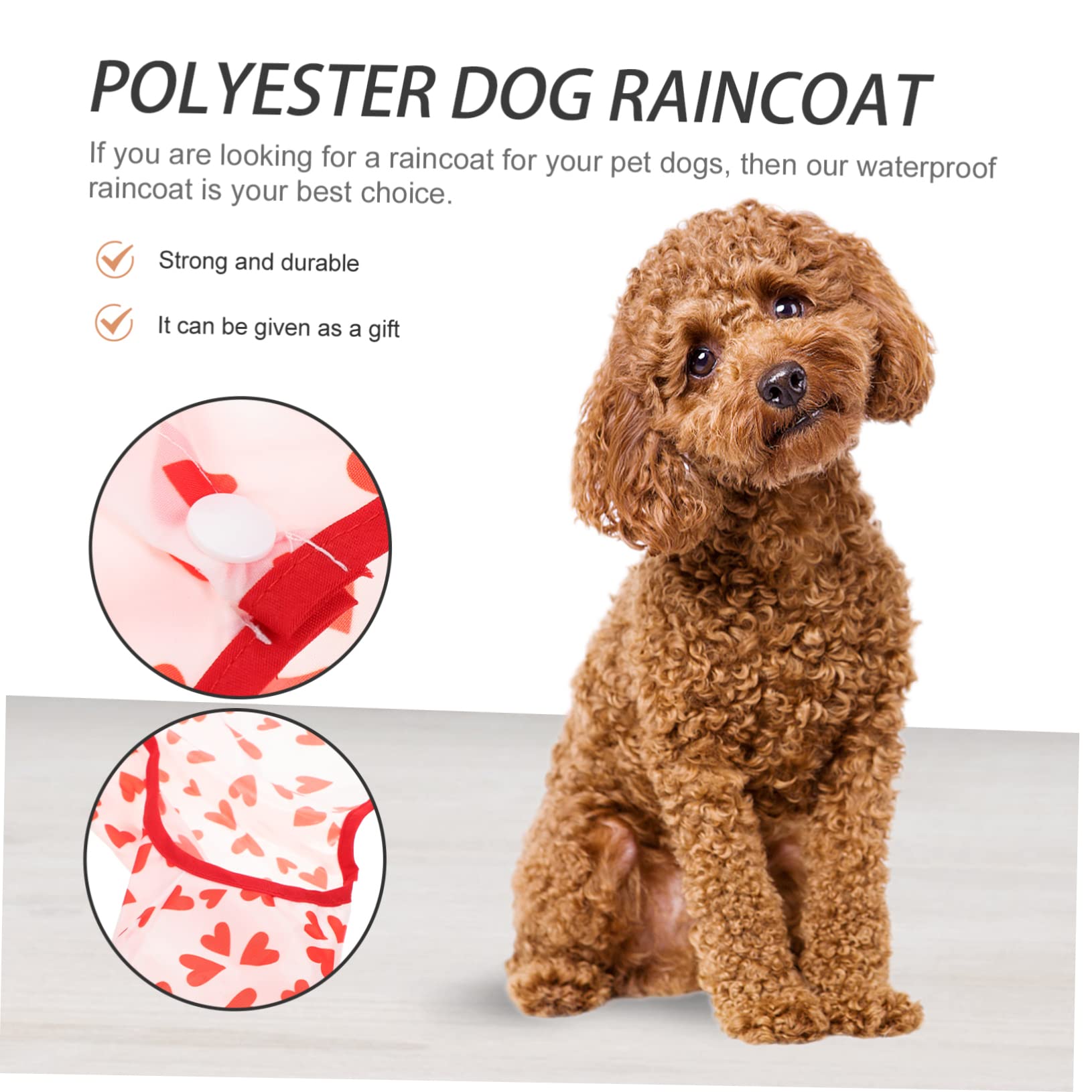 FRCOLOR 5pièces Manteau De Pluie Imperméable pour Chien Respirante Polyester Poncho pour Chiens De Moyenne Et Petite Accessoire Pratique pour Activités Extérieures