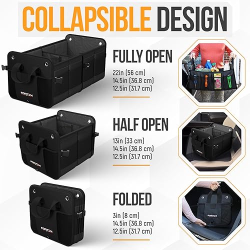 Miniatura 7 de FORTEM Organizador de maletero para SUV, organizador y almacenamiento de automóvil, bolsa de almacenamiento con múltiples compartimentos, accesorios