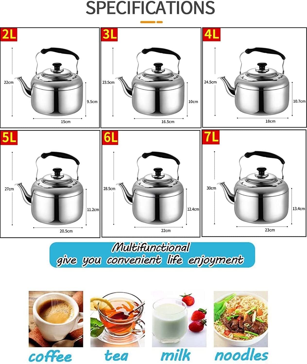 Czajnik z Gwizdkiem Retro Czajniczek Gwizdający Czajnik Ze Stali Nierdzewnej Kuchenka Gazowa Kuchenka Indukcyjna Uniwersalny Bojler Na Gorącą Wodę Czajnik Do Herbaty Gwizdanie Czajnik Czajnik Kuchenek