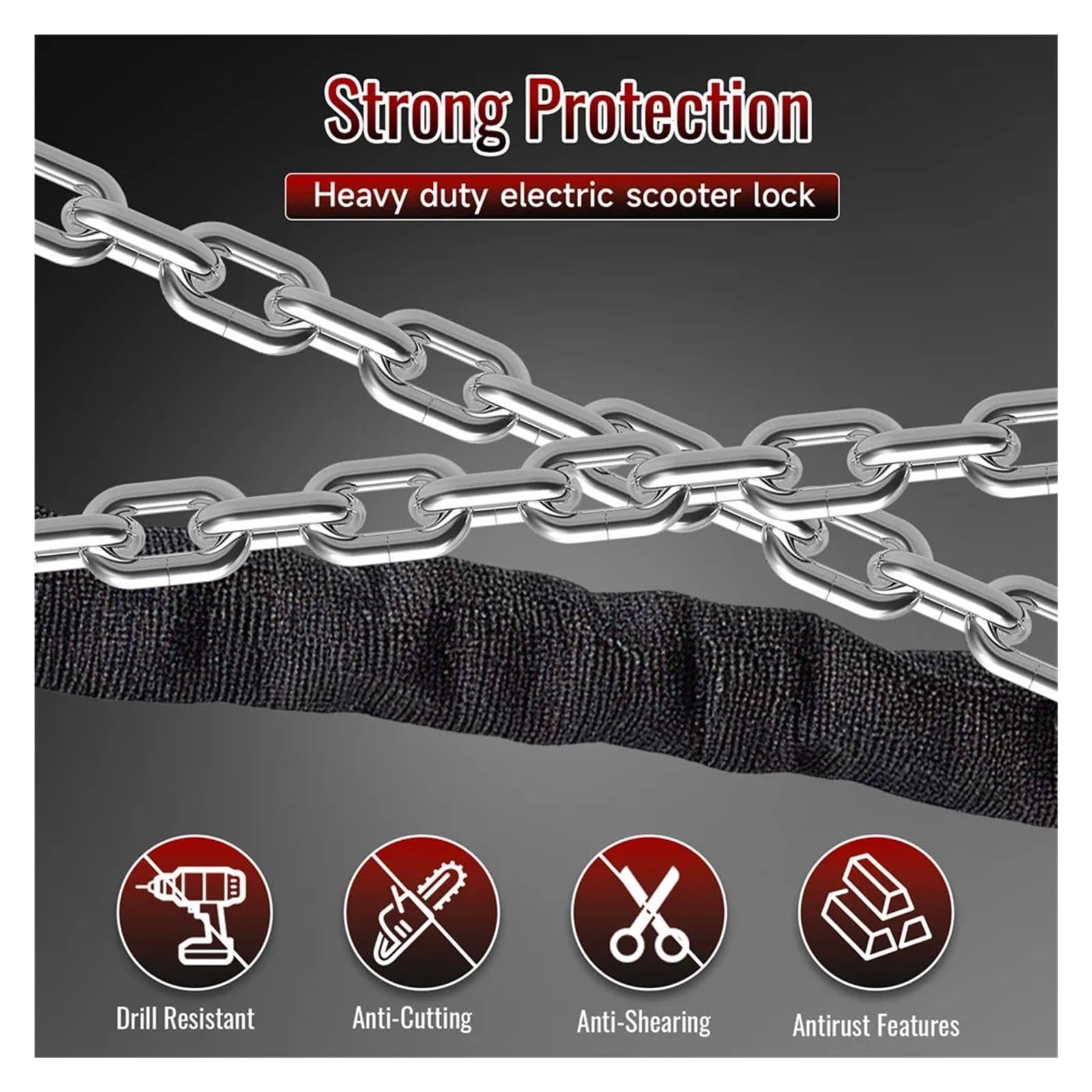 1PCS Steel Anti-Theft Chain Lock