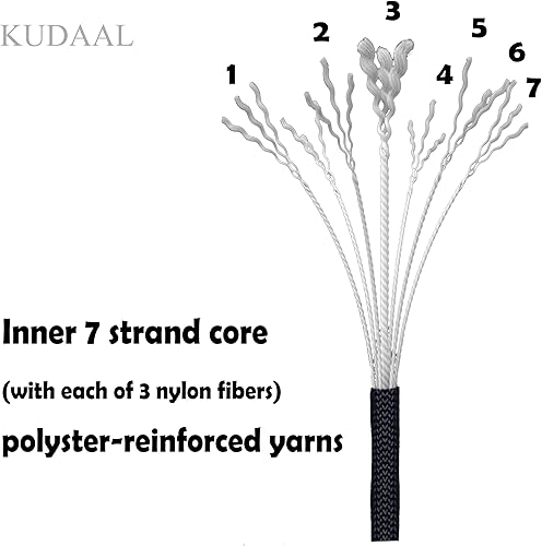 Miniatura 6 de KUDAAL Llavero Paracord con mosquetón, llavero trenzado con anillo de utilidad y clip de boca ampliado para acampar al aire libre, senderismo,