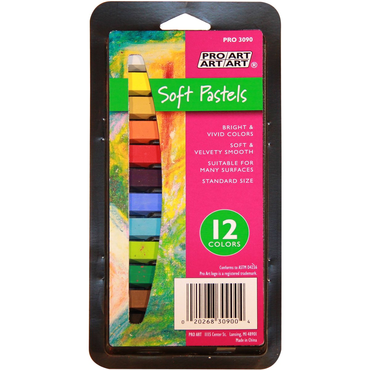 PRO ARTArtist Pastel, 12 Color Set, Basic Colors