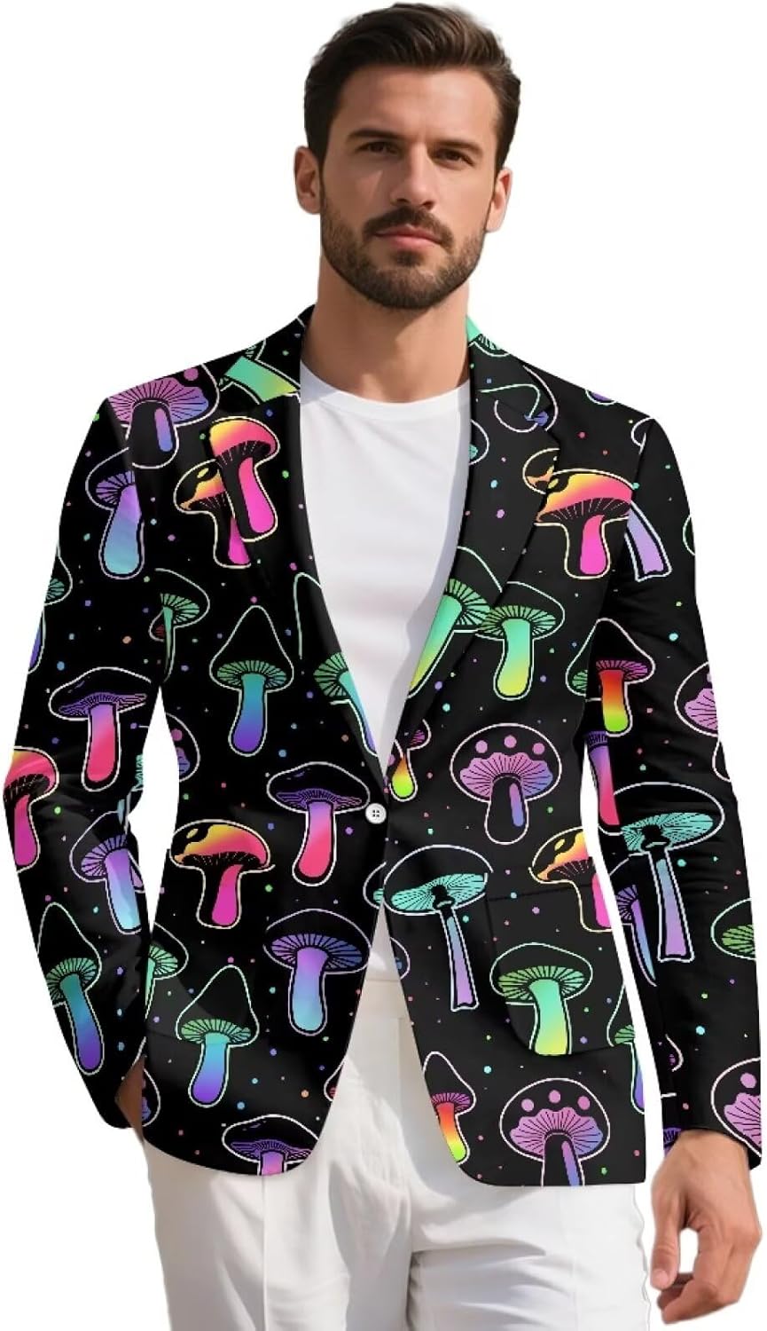 AFPANQZ Mens Sport Coats and Blazers with Pockets Lightweight Wedding One Button Business Suit Jackets for Dinner,Prom,Party