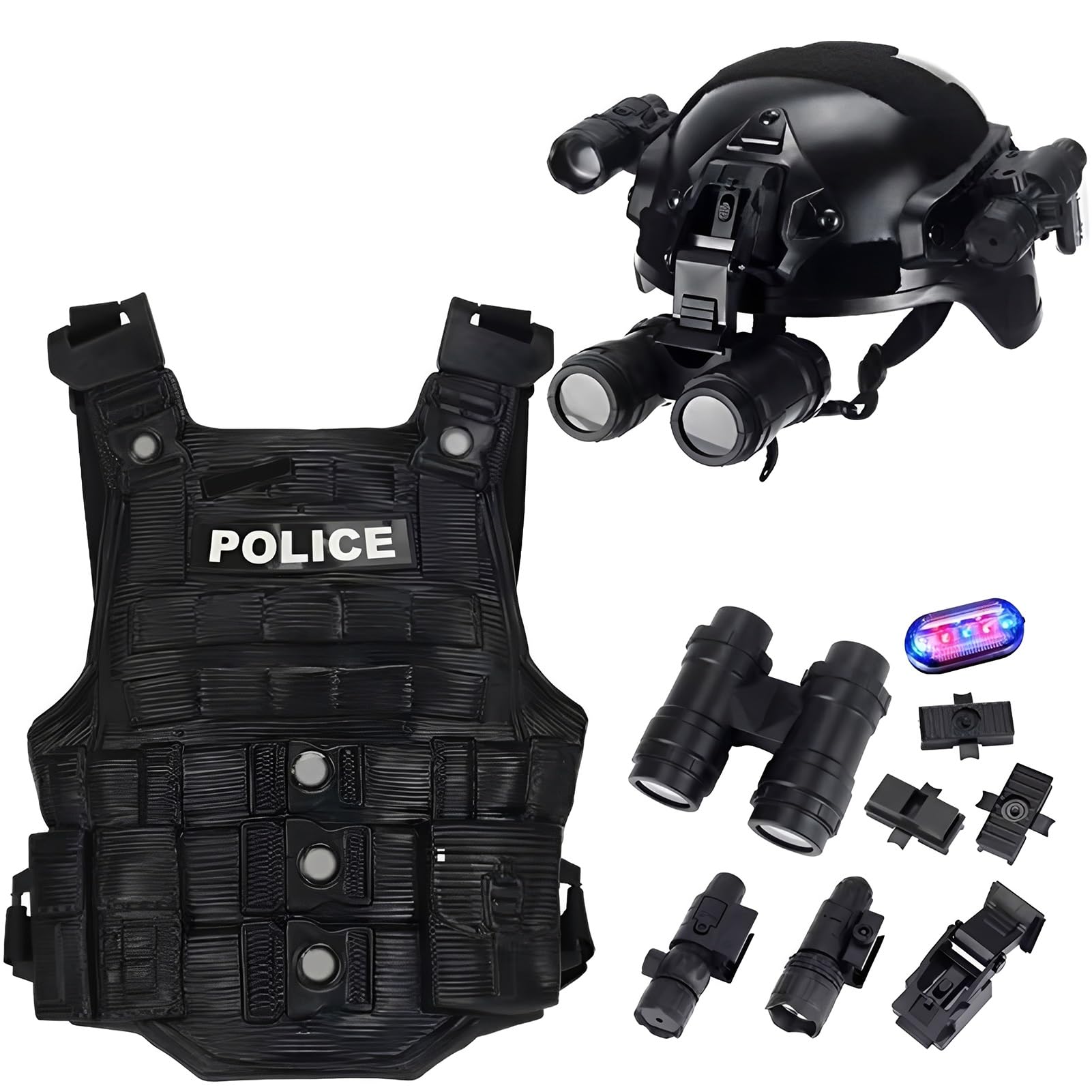 Taktisches Helm- Und Schutzwesten-Set Für Kinder Mit Taschenlampe Multifunktionale Kampfausrüstung Für Cosplay, Airsoft Und Outdoor-Spiele