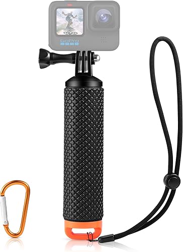 Agarre de mano flotante, montaje en poste impermeable para GoPro Hero 13/12/11/10/9/8/7/6/5/4/3/3+/2/1 sesión, accesorios de montaje de mango para